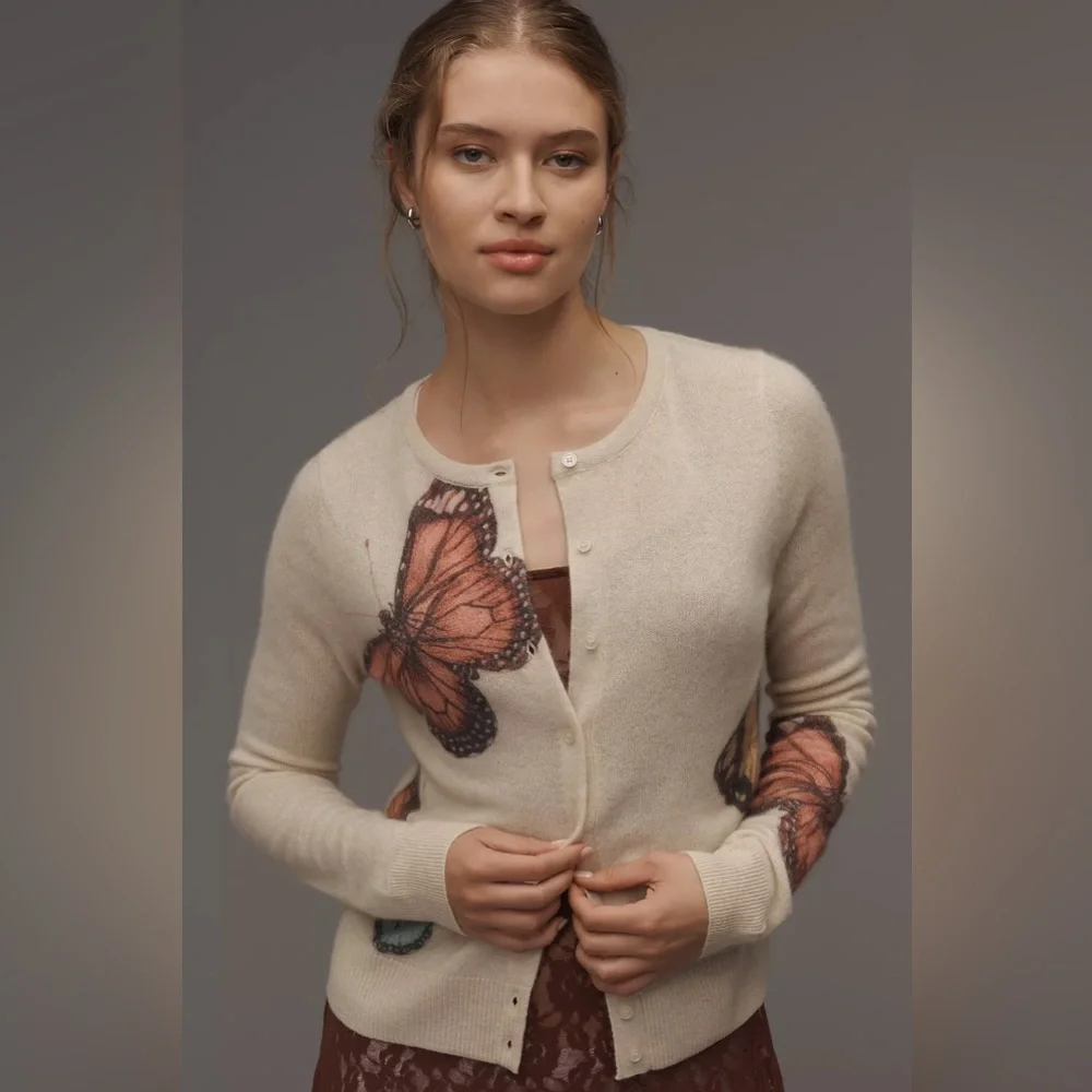 Anthropologie The Juliet Cashmere Cardigan Sweater - Picture 2 of 6